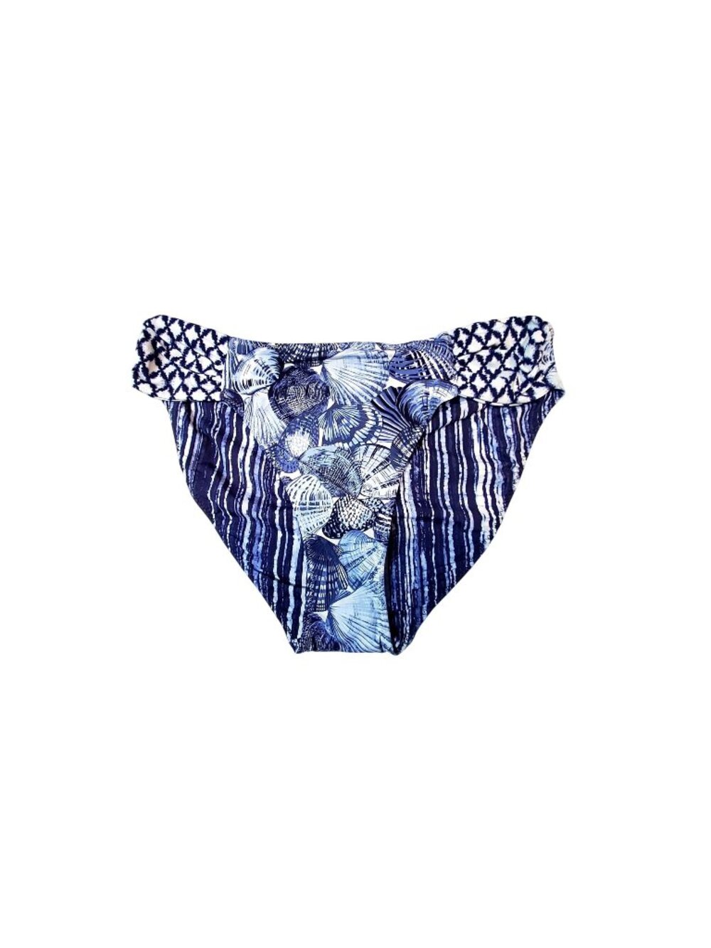 Tommy Bahama Reversible UPF 50 Women Swimwear Hipster Bottoms Blue Monday Prin M